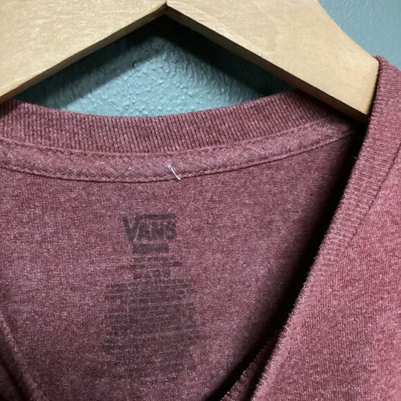 VANS Men's Off The Wall Bulldog T-shirt Burgundy Size Medium - Picture 3 of 5